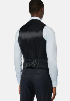 Gilet Navy In Sallia Di Lana