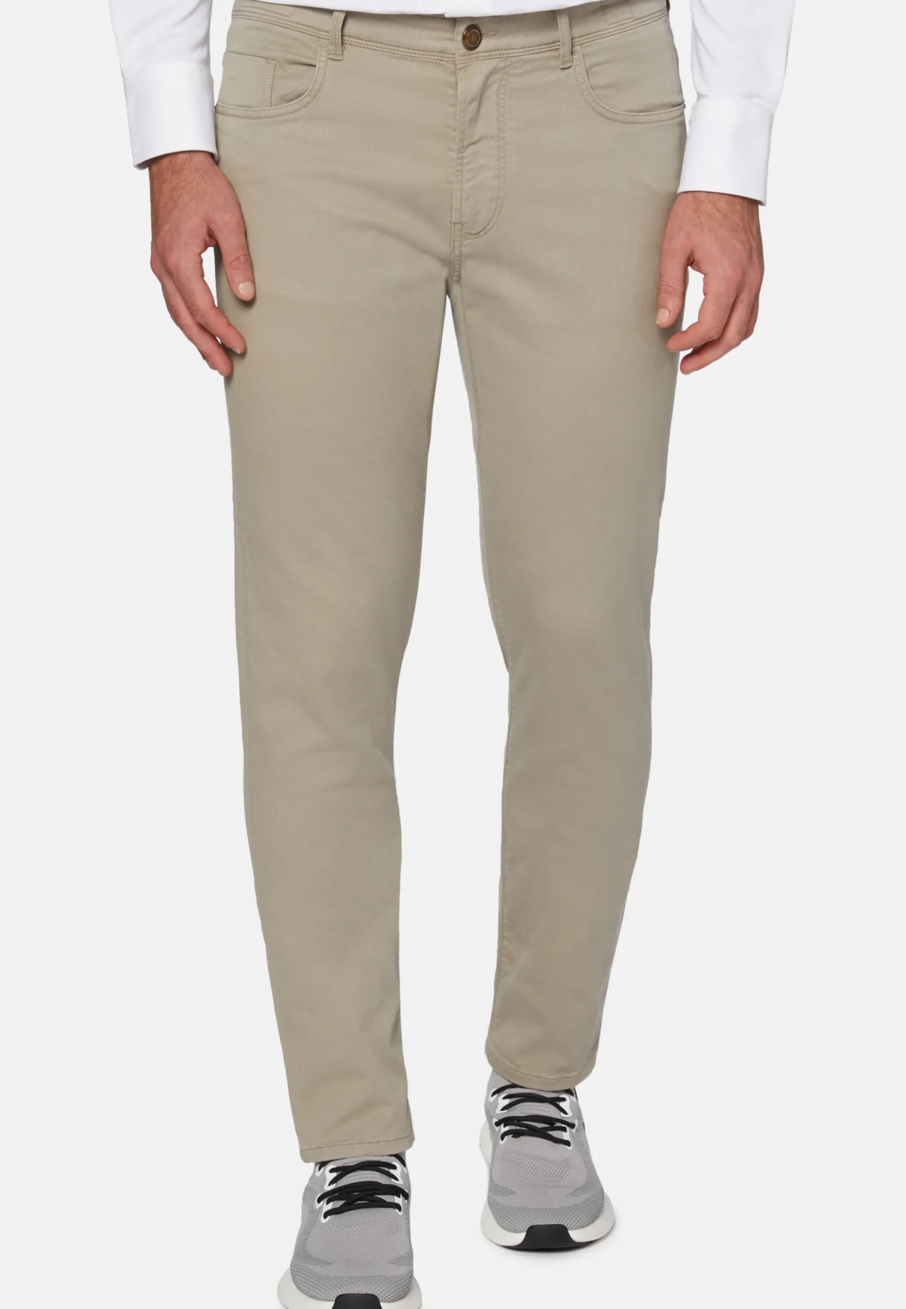 Jeans In Cotone Tencel Elasticizzato