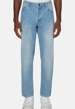 Jeans In Denim Elasticizzato Blu Chiaro