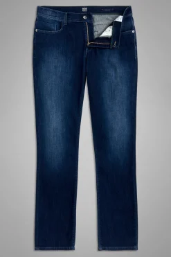 Jeans In Denim Elasticizzato Blu Medio