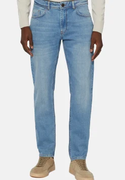 Jeans In Denim Elasticizzato Blu Chiaro