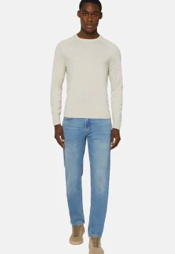Jeans In Denim Elasticizzato Blu Chiaro