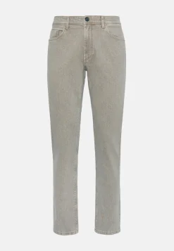 Jeans In Denim Elasticizzato Tortora