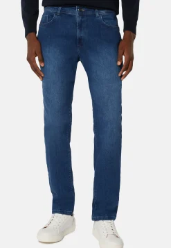Jeans In Denim Elasticizzato Blu Chiaro