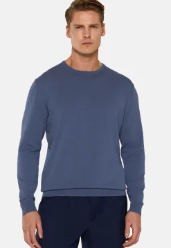 Maglia Girocollo Beige In Cotone Pima