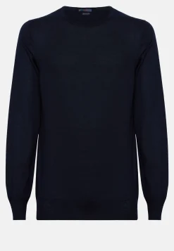 Maglia Girocollo Marrone In Cashmere Superfine