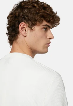 Maglia Girocollo Tortora In Cotone