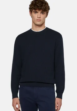 Maglia Girocollo Tortora In Cotone