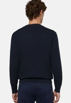 Maglia Girocollo Tortora In Cotone