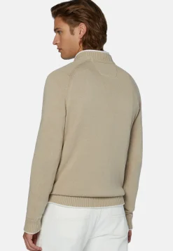 Maglia Scollo V Bianco In Cotone Organico