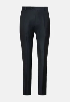 Pantaloni Antracite In Lana Super 130 Regular Fit