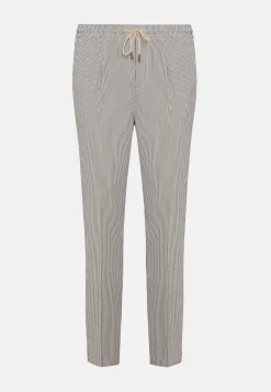 Pantaloni City In Seersucker Elasticizzato