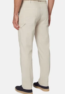 Pantaloni In Cotone Elasticizzato