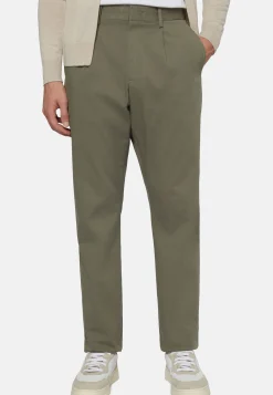 Pantaloni In Cotone Elasticizzato
