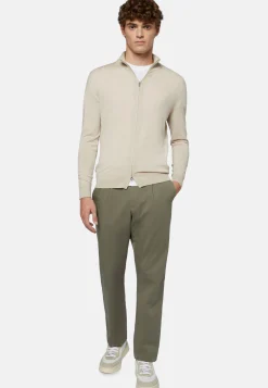 Pantaloni In Cotone Elasticizzato