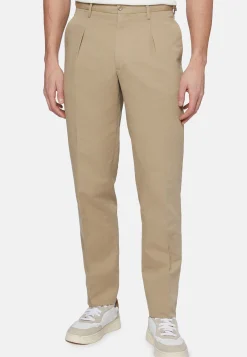Pantaloni In Cotone Lino
