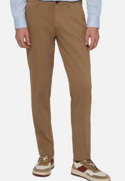 Pantaloni In Cotone Tencel Elasticizzato