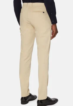 Pantaloni In Cotone Tencel Elasticizzato