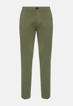Pantaloni In Cotone Tencel Elasticizzato