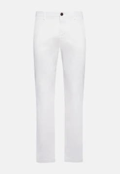 Pantaloni In Cotone Tencel Elasticizzato