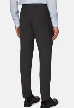Pantaloni In Lana Lavabile Elasticizzata