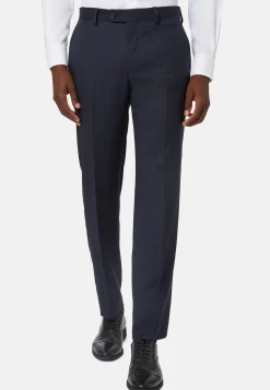 Pantaloni Micro Struttura In Lana