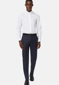 Pantaloni Micro Struttura In Lana