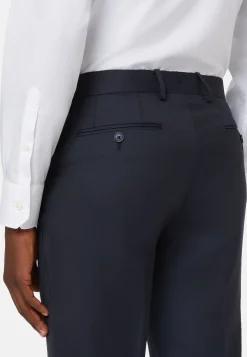 Pantaloni Micro Struttura In Lana