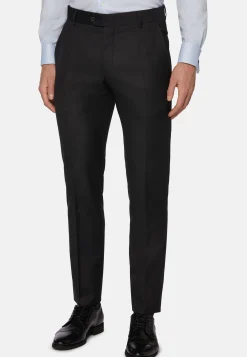 Pantaloni Navy Blue In Lana Super 130 Slim Fit