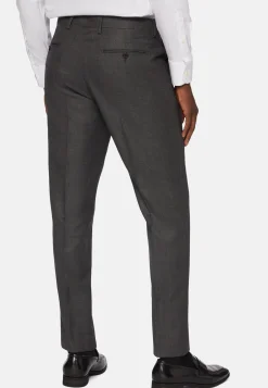 Pantaloni Occhio Di Pernice In Lana Regular Fit