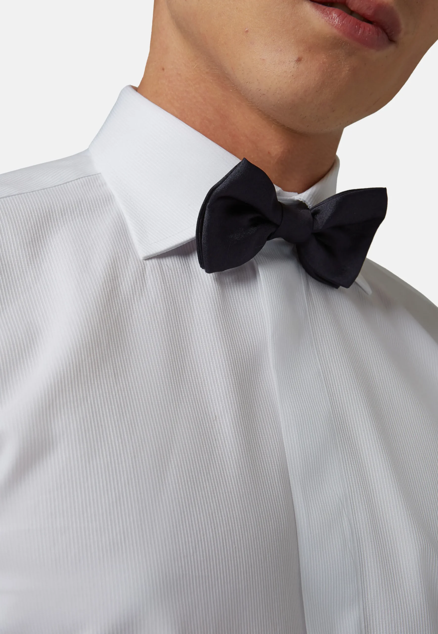 Papillon Nodato Blu In Seta