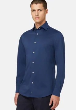 Polo Camicia In Jersey Giapponese Regular Fit
