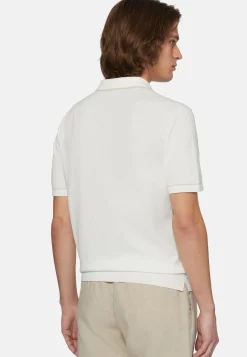 Polo Di Maglia Marrone In Cotone Crêpe