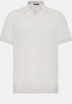 Polo Di Maglia Marrone In Cotone Crêpe