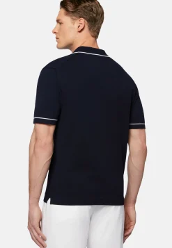 Polo Di Maglia Marrone In Cotone Crêpe