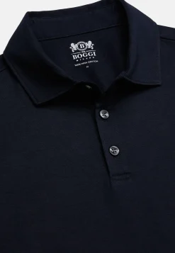 Polo In Jersey Di Cotone Pima Regular Fit Manica Lunga