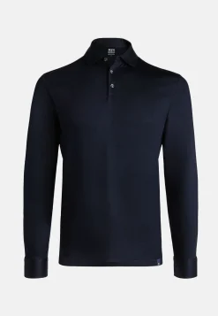 Polo In Jersey Di Cotone Pima Regular Fit Manica Lunga