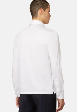 Polo In Jersey Di Cotone Pima Regular Fit Manica Lunga