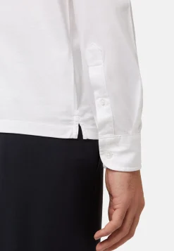 Polo In Jersey Di Cotone Pima Regular Fit Manica Lunga