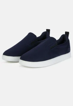 Slip On Taupe In Tessuto Tecnico Navy Blu