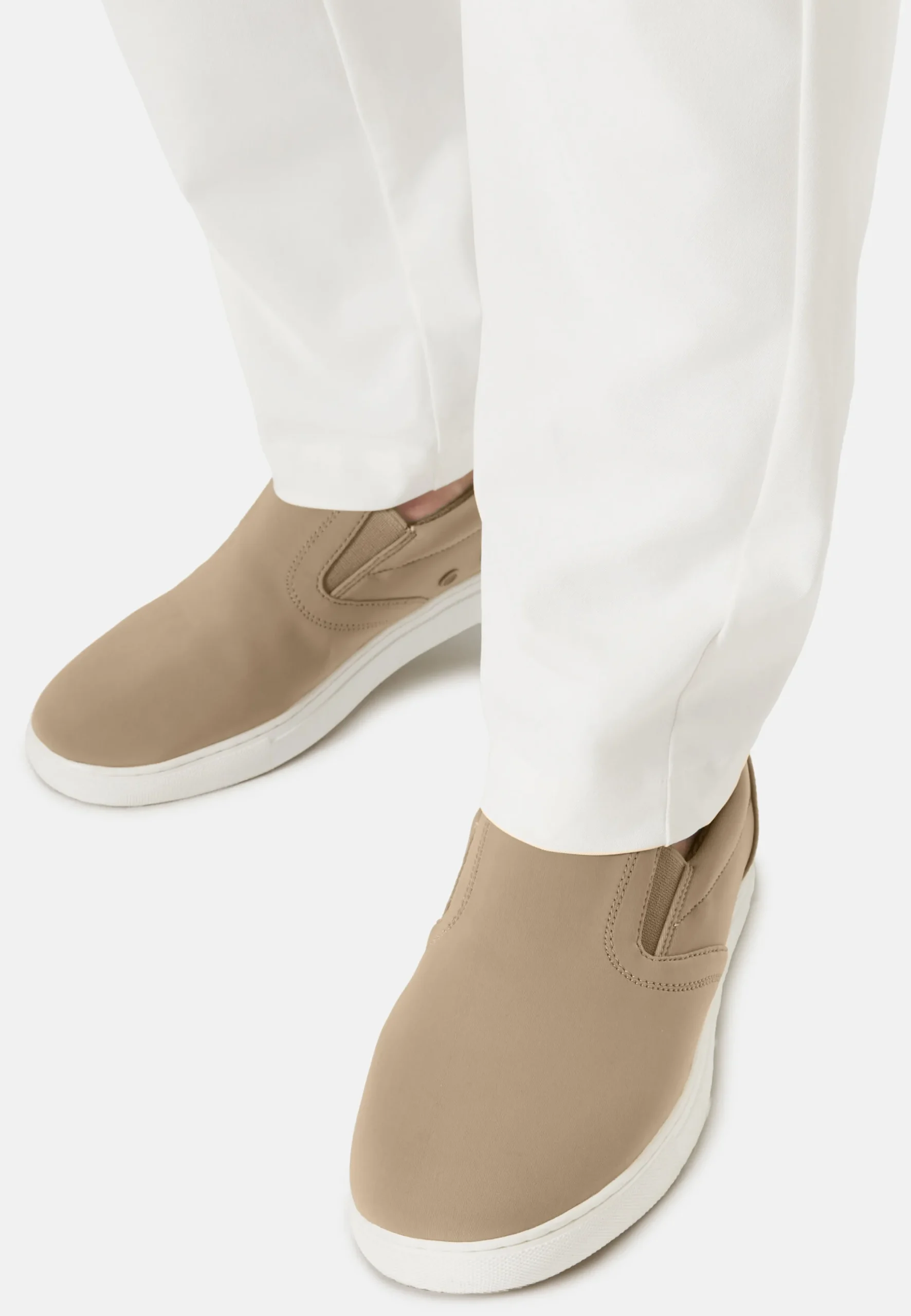 Slip On Taupe In Tessuto Tecnico Navy Blu