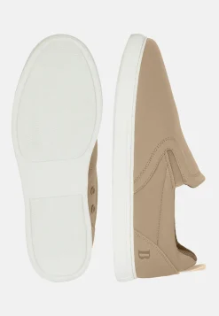 Slip On Taupe In Tessuto Tecnico Navy Blu