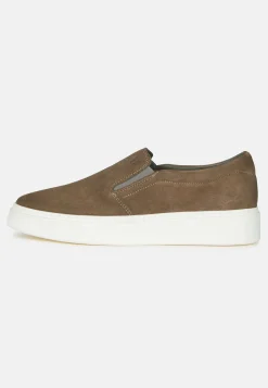 Slip-On In Pelle Scamosciata Navy Blu