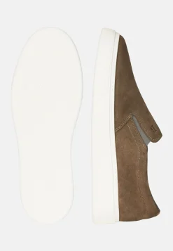 Slip-On In Pelle Scamosciata Navy Blu
