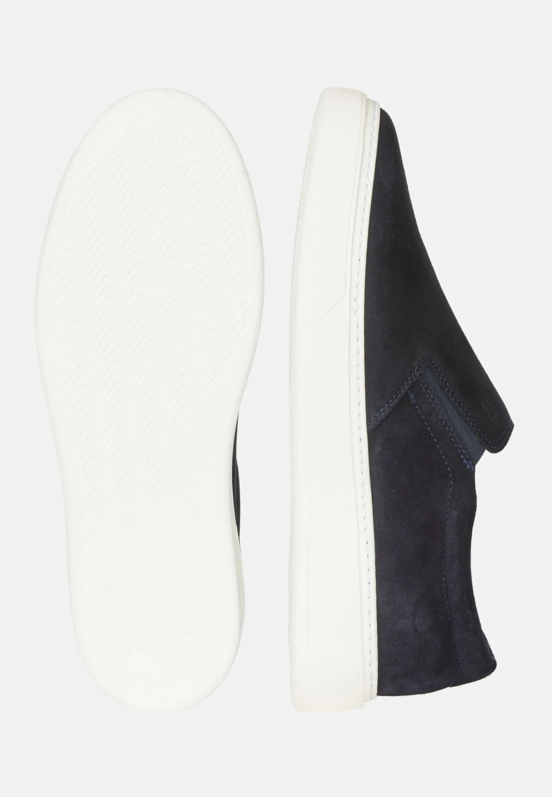 Slip-On In Pelle Scamosciata Navy Blu