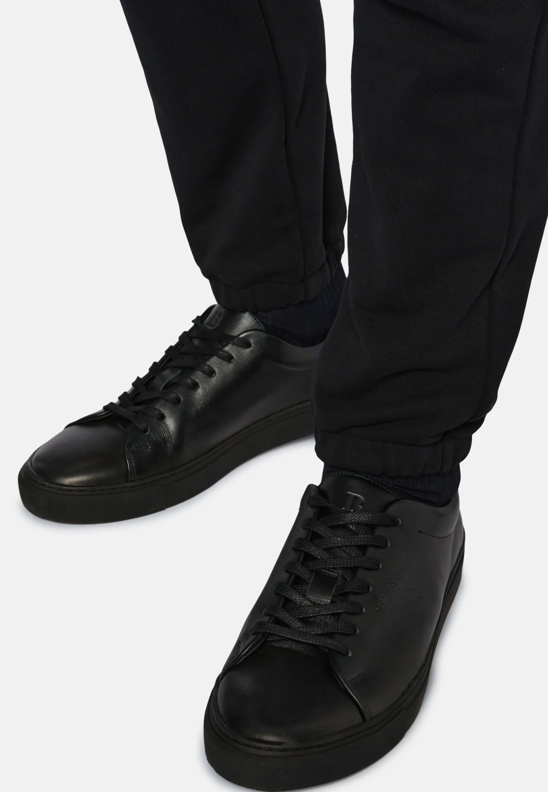 Sneakers Con Logo In Pelle Nere