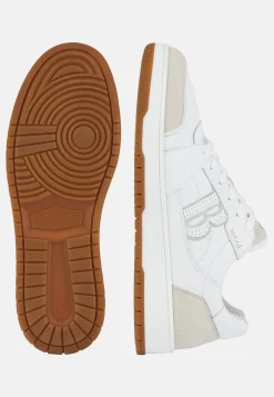 Sneakers Con Macro Logo In Pelle Bianche