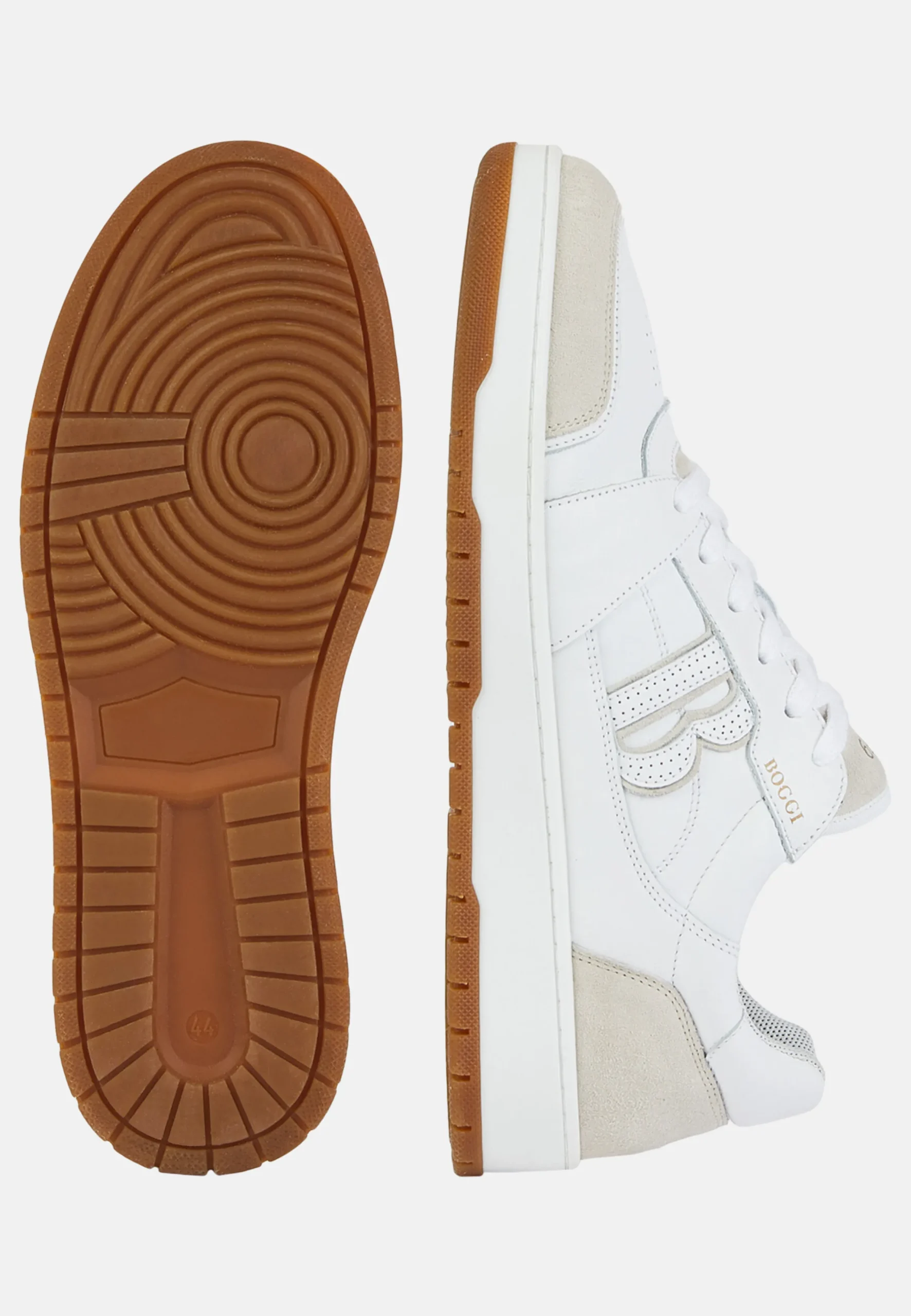 Sneakers Con Macro Logo In Pelle Bianche