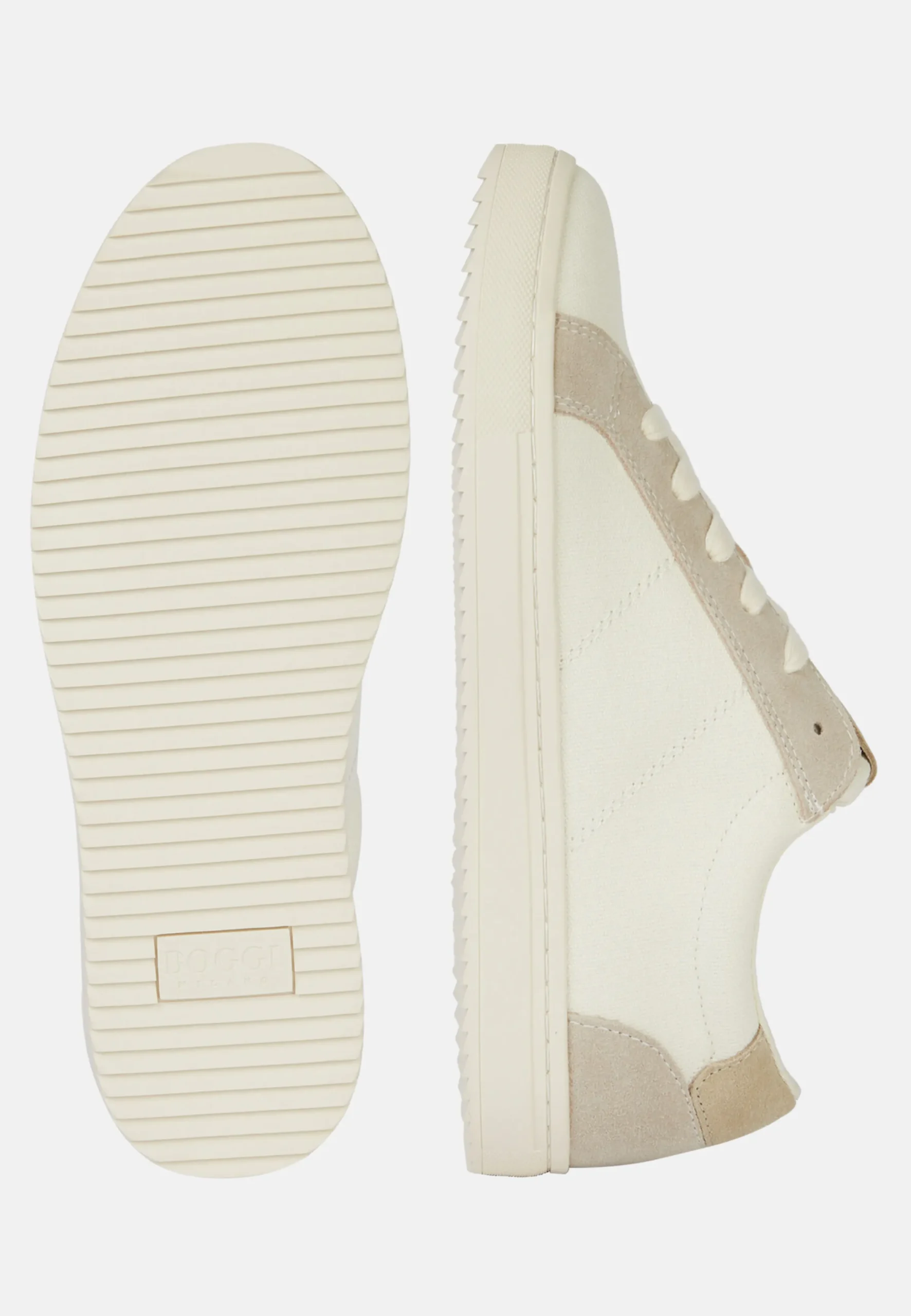 Sneakers In Canvas E Suede Navy Blu