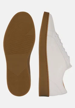 Sneakers In Pelle Bottalata Bianche
